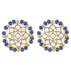 Peora Royal Blue Kundan Polki Choker Tikka Set