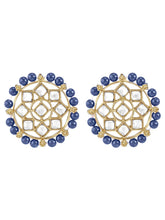 Peora Royal Blue Kundan Polki Choker Tikka Set