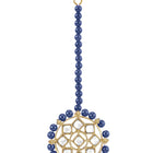 Peora Royal Blue Kundan Polki Choker Tikka Set