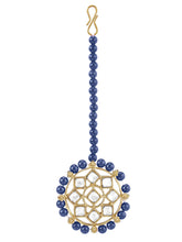 Peora Royal Blue Kundan Polki Choker Tikka Set