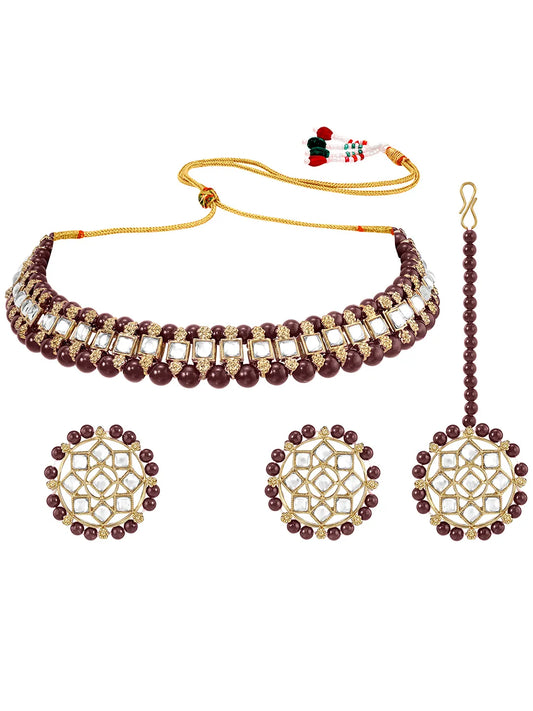 Floral Filigree Kundan Necklace Set