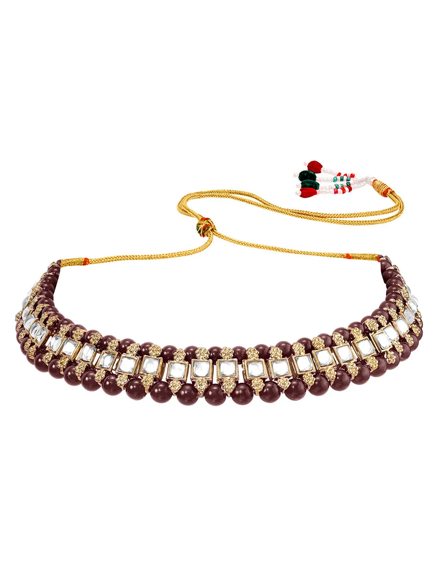 Floral Filigree Kundan Necklace Set