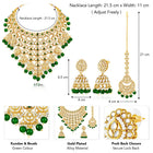 Gold Plated Green Kundan Bridal Necklace Set