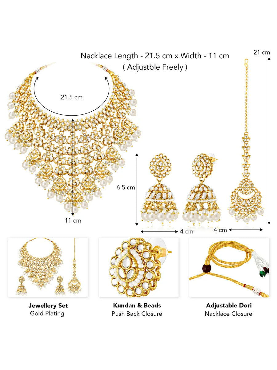 Royal Kundan Embellished Necklace Set