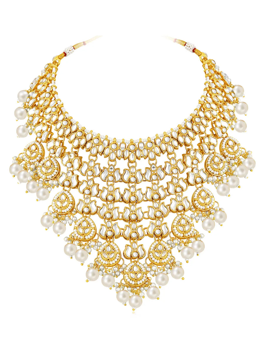 Royal Kundan Embellished Necklace Set