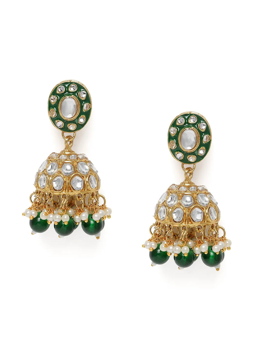 Nature's Glisten Green Necklace Set - Green