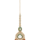 Nature's Glisten Green Necklace Set - Maroon