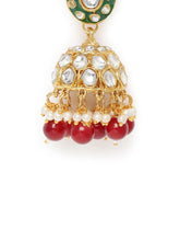 Nature's Glisten Green Necklace Set - Maroon