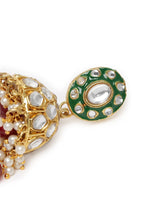 Nature's Glisten Green Necklace Set - Maroon