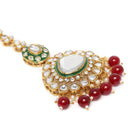 Nature's Glisten Green Necklace Set - Maroon