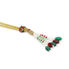 Nature's Glisten Green Necklace Set - Maroon