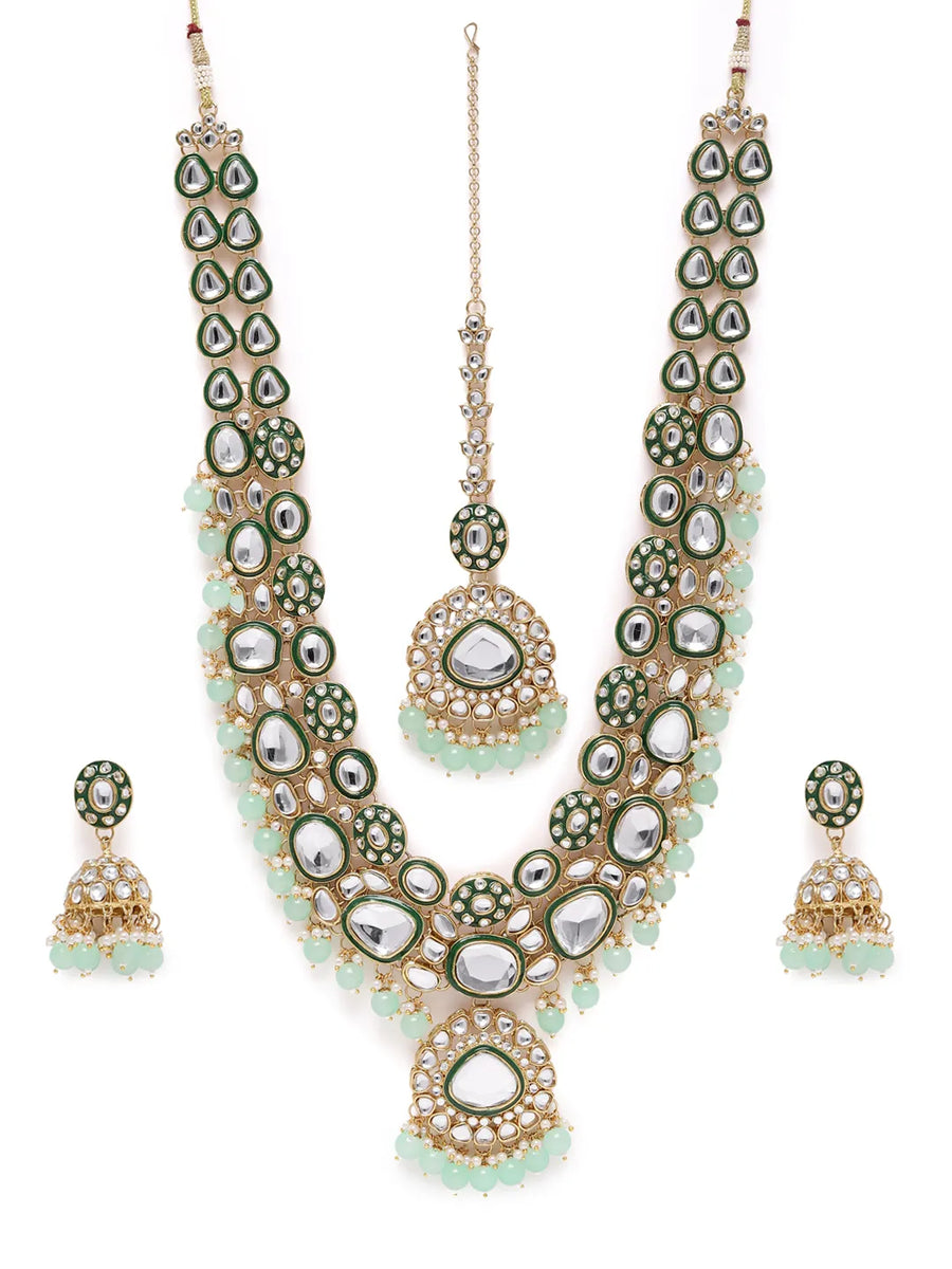Glistening Nature Necklace Set - Mint