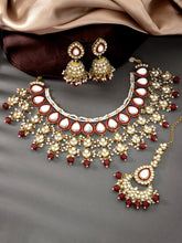 Teardrop Charm Kundan Necklace Set