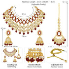 Teardrop Charm Kundan Necklace Set