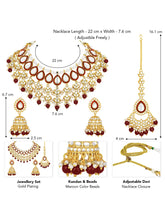 Teardrop Charm Kundan Necklace Set