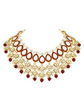 Teardrop Charm Kundan Necklace Set