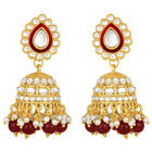 Teardrop Charm Kundan Necklace Set