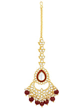 Teardrop Charm Kundan Necklace Set
