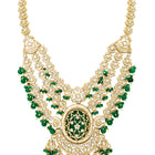 Gold Plated Green Kundan Festive Necklace Set