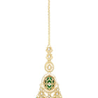 Gold Plated Green Kundan Festive Necklace Set