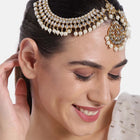 Pearl Sheesh Patti – Graceful Bridal Headpiece | Peora

