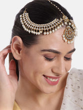 Pearl Sheesh Patti – Graceful Bridal Headpiece | Peora

