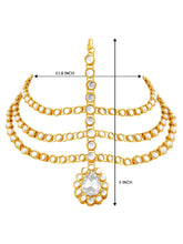 Traditional Kundan Sheesh Patti – Royal Bridal Headpiece | Peora

