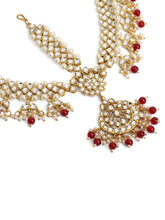 Peora Royal Dulhan Kundan Red Maang Tikka