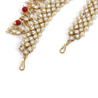 Peora Royal Dulhan Kundan Red Maang Tikka