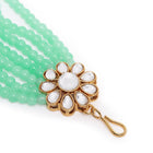 Timeless Kundan and Mint Paso. Beaded paso with kundan, Mint green & white pearls. Best for yoyr wedding.