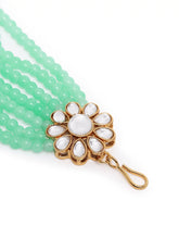 Timeless Kundan and Mint Paso. Beaded paso with kundan, Mint green & white pearls. Best for yoyr wedding.