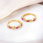 Peora Minimal CZ Accent Ruby Toe Rings