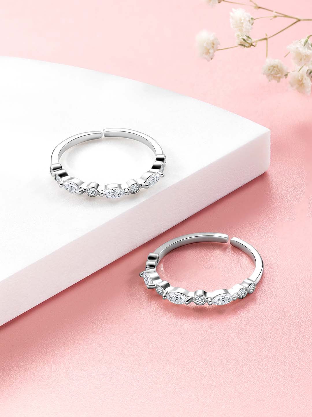 Minimalist CZ Toe Rings