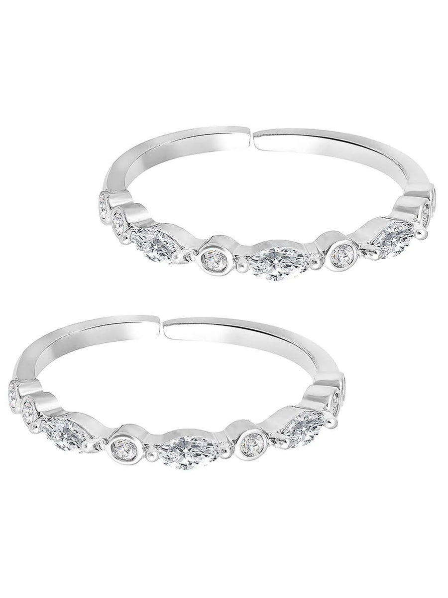 CZ Toe Rings for Women | Elegant & Sparkling Designs by Peora

