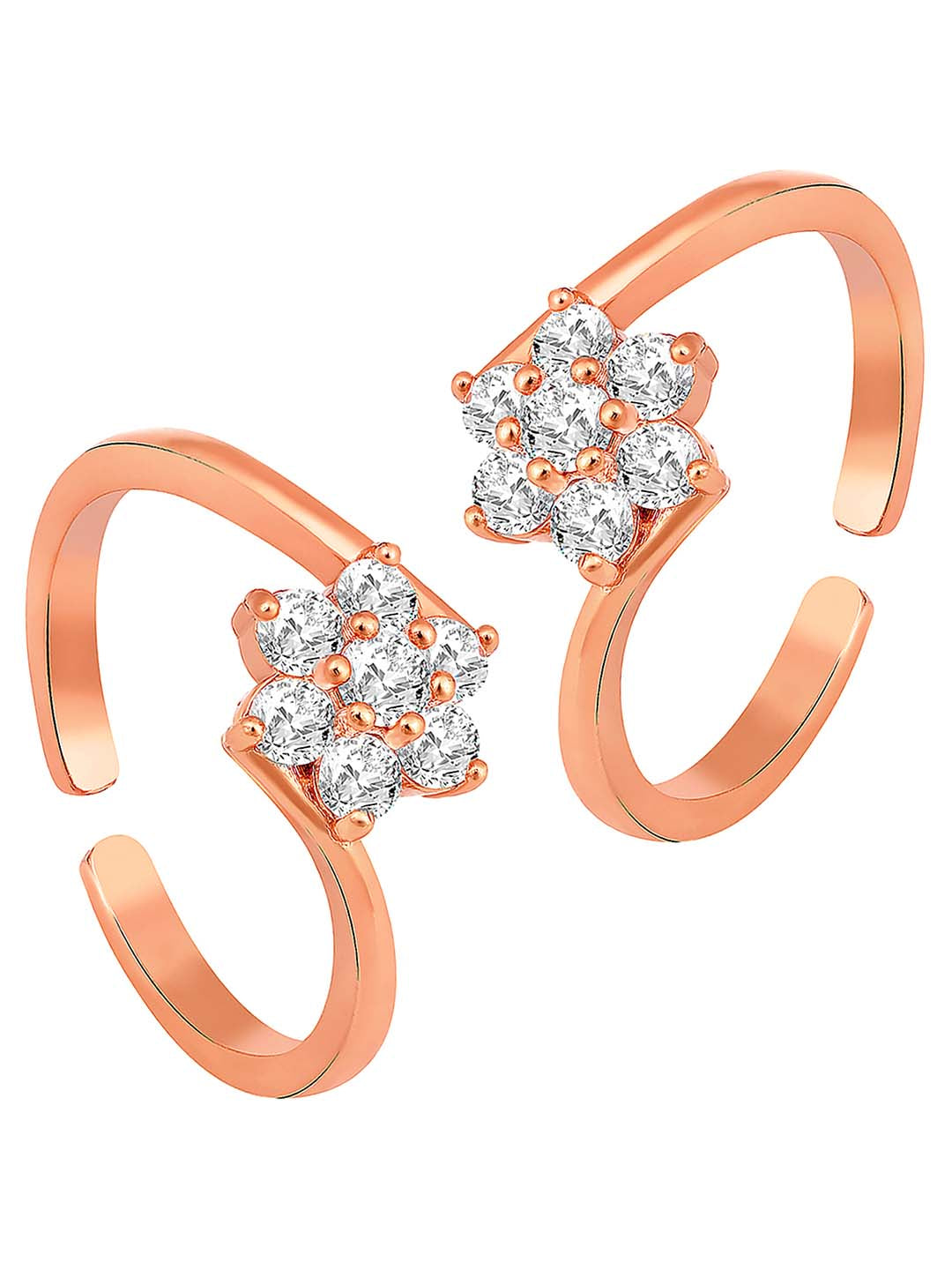 Chic CZ Toe Rings