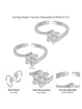 Glam CZ Trendy Fashionable Toe Rings