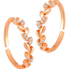 Trendy CZ Chic and Stylish Toe Rings - Rose Gold