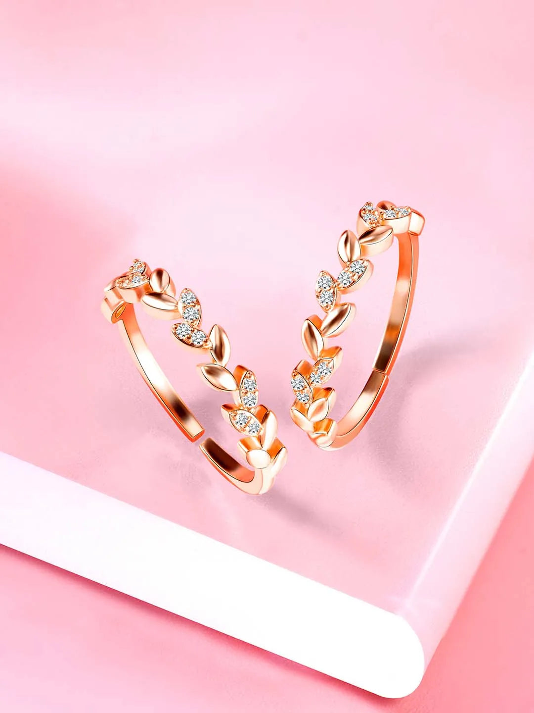 Trendy CZ Chic and Stylish Toe Rings