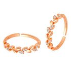 Trendy CZ Chic and Stylish Toe Rings - Rose Gold