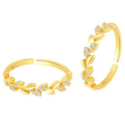 Trendy CZ Chic and Stylish Toe Rings - Gold
