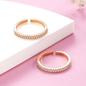 Delicate Dainty Refined CZ Toe Rings