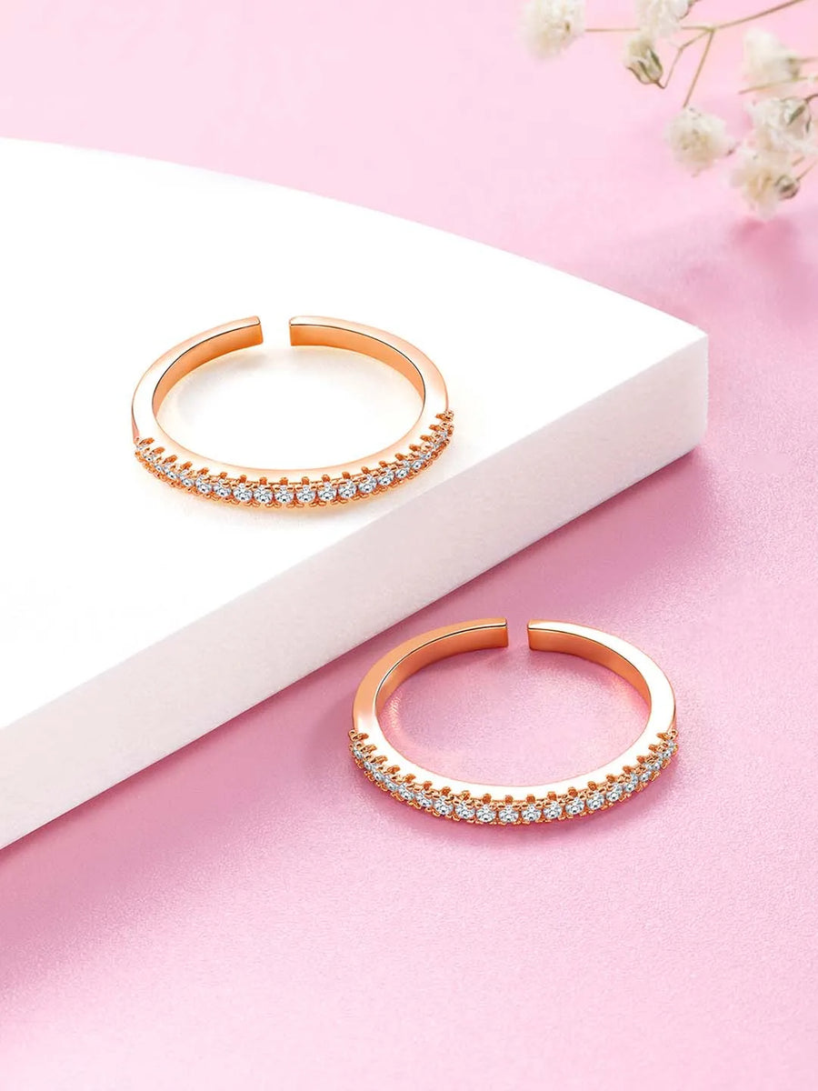 Refined CZ Toe Rings | Graceful Foot Jewellery by Peora


