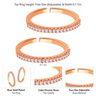 Refined CZ Toe Rings | Graceful Foot Jewellery by Peora

