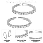 Refined CZ Toe Rings | Graceful Foot Jewellery by Peora

