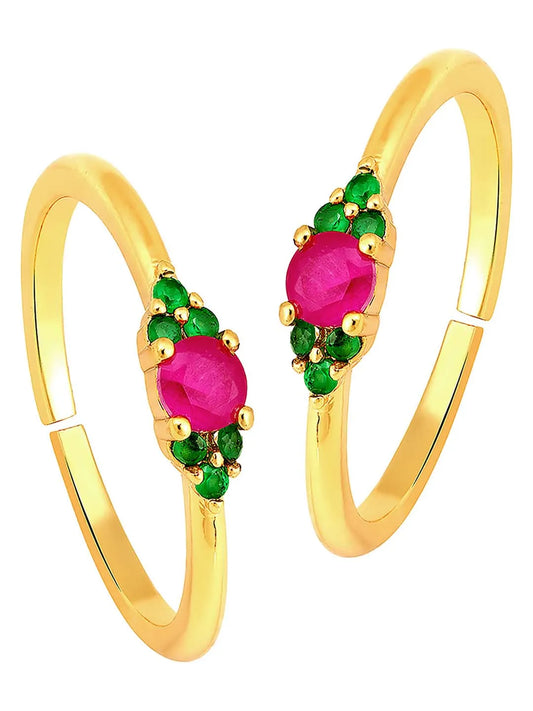 CZ Stone Toe Rings for Women | Stylish Foot Jewellery by Peora

