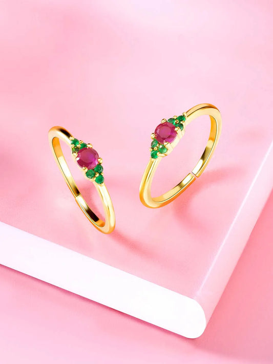 CZ Stone Toe Rings for Women | Stylish Foot Jewellery by Peora

