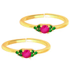 CZ Stone Toe Rings for Women | Stylish Foot Jewellery by Peora

