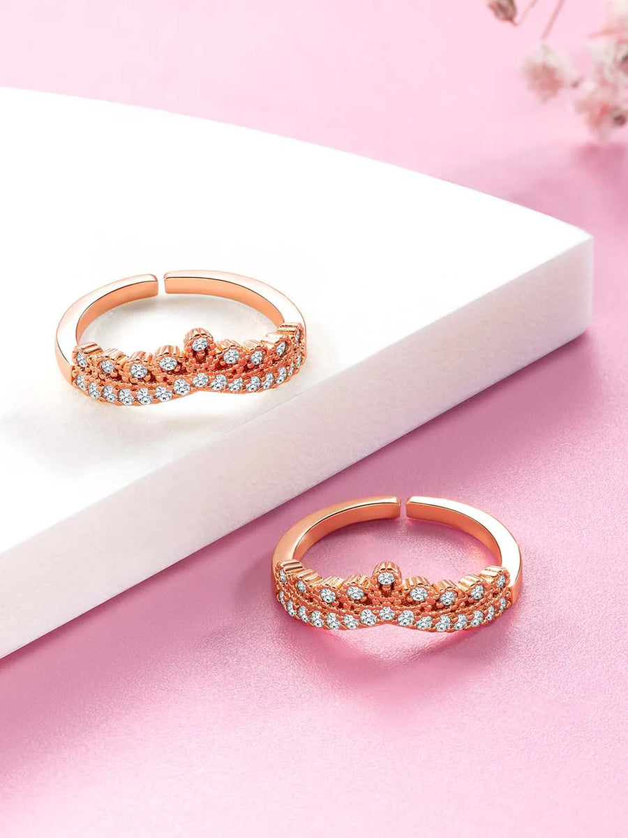 Luxurious CZ Toe Rings | Premium Foot Jewellery by Peora

