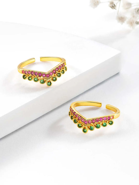 Luxurious CZ Toe Rings | Premium Foot Jewellery by Peora

