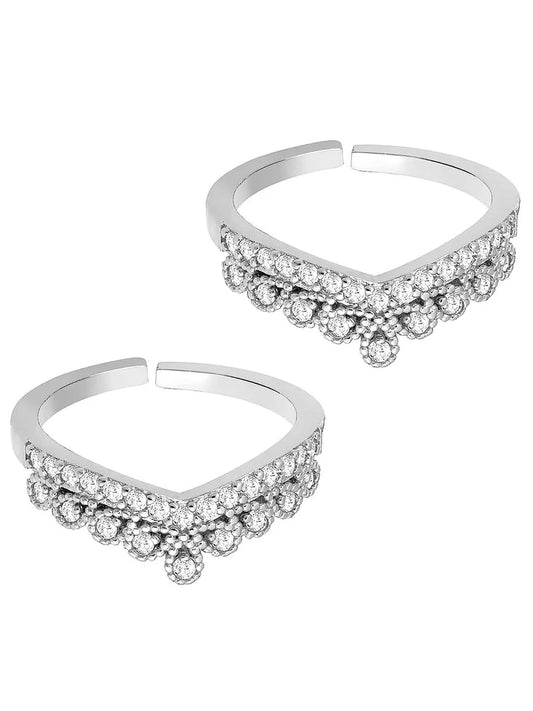 Luxurious CZ Toe Rings | Premium Foot Jewellery by Peora

